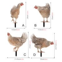Acrylic Chicken Yard Art, Double-Sided Garden Stake for Outdoor Decor