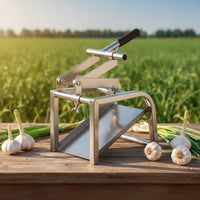 Heavy-Duty Garlic Cutter with Dual Pressing Arms Stainless Steel Garlic Guillotine Cutter Manual Kitchen Tool Lever-Style for Home Cooks, Chefs, Restaurant