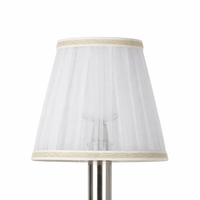 Light Shade with Clip-On E14 Fitting for Easy Installation, Sheer Textile Table Lamp for Soft Diffusion, Striped Design for Chandeliers