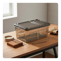 Pet Breeding Box Lid Reptile Feeding Box Stackable Small Animal Hatching Container for Temporary Housing