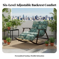 Wooden Rocking Chair sturdy Wood Frame Indoor Seating sturdy Build Padded padding for Seniors, Homeowners, Living Room