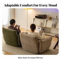 Adjustable Padded Lounger Can Be Laid Flat Floor Seating Foldable Design No Assembly Required for Students, Living Room, Bedroom
