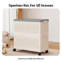 Stackable Fabric Storage Bin particleproof Closet Organizer Sturdy Frame for Bedroom
