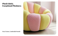 Pumpkin-Shaped Armchair 360° rotate Pumpkin-Shaped Seat with Footstool Soft and Breathable Ergonomic Design for Readers, Bedroom