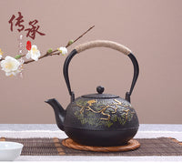 典工堂铁壶仿日本南部铸铁壶双铁松树仙鹤生铁壶 烧水壶 茶具茶壶