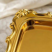 Decorative Tray Embossed Household Tableware European Design