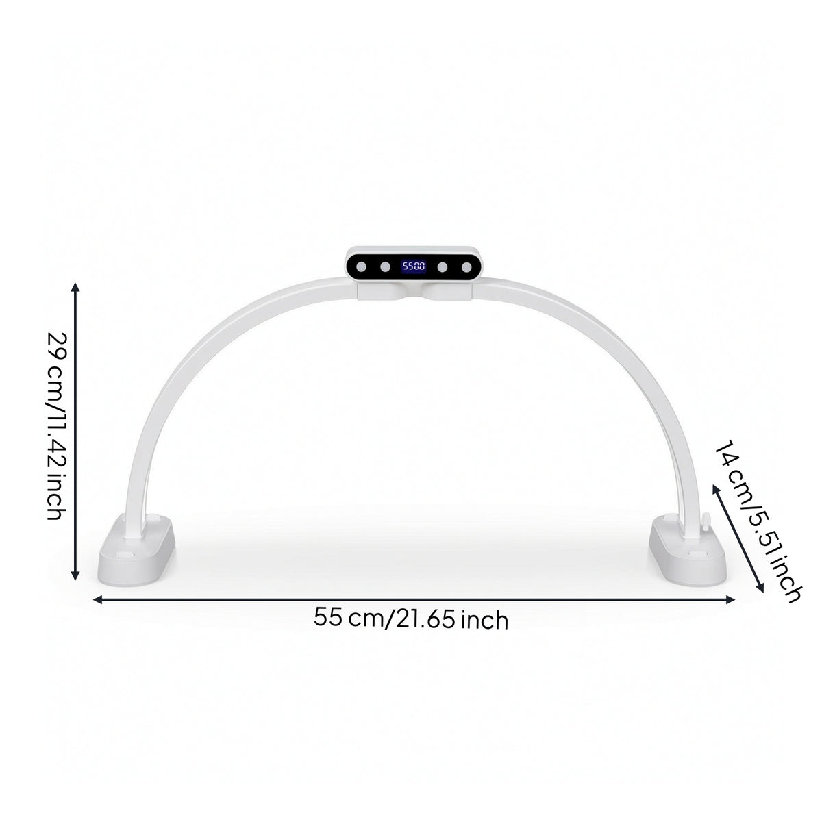 Foldable Crescent Lamp LED Crescent Light Curved Manicure Table Light Dimmable for Beauticians