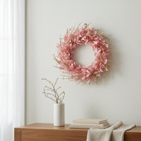 Pink Flower Wreath Seasonal Elegance front doors Wreath Look Hanging Decoration for Porch, Garden