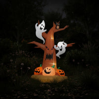 Outdoor Inflatable Tree Spooky Inflatable with LED Lights Inflate Yard Decoration Tall for Lawn