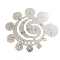 Leather Ruler Stainless Steel Leather Circle Ruler Printed Radius Labels