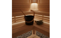 Aluminum Sauna Pail Set Black Bath Accessory Large Capacity for Steam Room