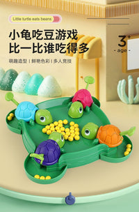 Turtle and Frog Bean Eating Game - Interactive Tabletop Game for Kids (108 Beans)