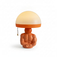 Torso Lamp Sculpted Base Dome Table Lamp Pull Cord for Desktop