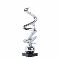 Abstract Resin Sculpture Glossy Finish Spiral Sculpture Easy to Clean Home Decor