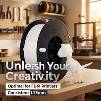 PLA 3D Printer Filament 1.75mm, High Speed 1kg Spool for Fused Deposition Modeling Printers, Dimensional Accuracy Material for Beginners
