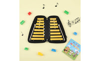 16-Note Aluminum Xylophone Color Coded Keys Double-Row Metal Xylophone Lightweight Music Education Music Instrument for Kids, Kindergarten