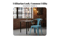 Utilitarian Armchair With Armrests Metal Chair Supportive Spine Supportrest Long-Lasting Construction for Homeowners, Restaurant