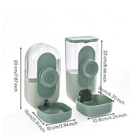2 Pieces Cage-Mounted Feeder and Waterer Automatic-fillFed for Dog Crates, Pups