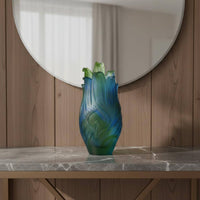 Decorative Vase Luxury Design Art Glass Vase Giftable for Living Room, Entryway