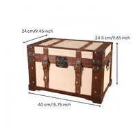 Wooden Storage Box Traditional Storage Chest with Hinged Lid Sturdy Box with Hinged Lid for Shelf Decor