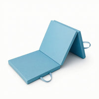 Three-Fold Exercise Mat Padded Foldable Exercise Mat with Handles Portable for Stretching, Sit-Ups