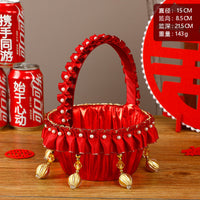 Red Wedding Blessing Basket with Double Happiness Print