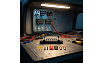 Transparent 6-Way Bus Bar with Cover Clear Busbar Slimline Bus Bar with Cover Easy to Install for DIYers, Electricians, RV, Boat, Automotive