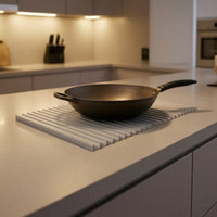 Quick-Dry Silicone Draining Mat Easy to Clean Dish Drying Mat with Built-in Drain Non-Slip Dish Drain Pad Food-Grade for Small Apartments