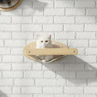 Wall Mounted Cat Steps Solid Wood Wooden Cat Perch Space-Saving Pet Furniture for Small Areas, Living Room, Bedroom