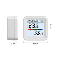 Backlit Temperature and Humidity Sensor with Display Wireless Indoor Monitor Digital Indoor Thermometer with Display App-Connected for Bedroom, Nursery, Office, Living Room