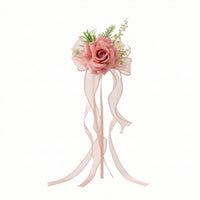 Wedding Car Flower Decorations Artificial Rearview Mirror Flowers Layered
