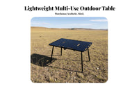 Collapsible Grill Table with Storage Includes Lamp Hook Modular Cooking Station