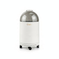 Rolling Trash Bin Vented Lower Rim Garbage Can with Lid Vertical Side Styling