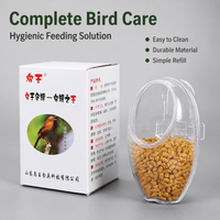 2 Pcs Water Bottle for Birds, Clear Cage Water Dispenser, Automatic Poultry Waterer, Portable Clip On Feeder for Aviary