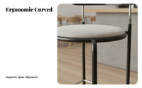 Curved rear High Stool Modern Minimalist Design Counter Chair Built-in Footrest Easy Assembly for Interior Designers, Homeowners