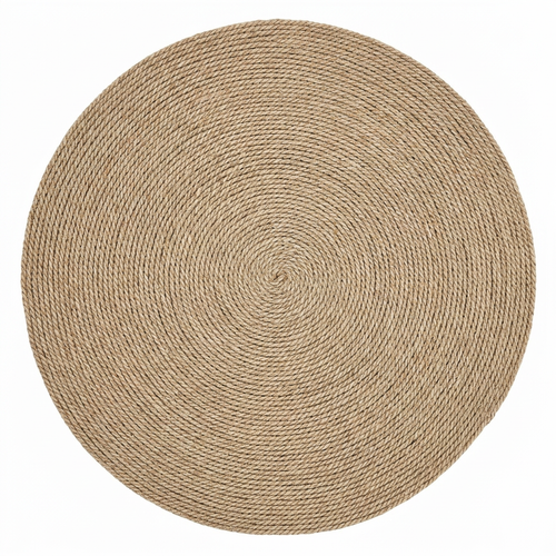 Oval Handwoven Jute Mat, Braided Jute Round Rug, Jute Floor Mat for Entryway, Bohemian Decor Enthusiast Round Rug, Breathable
