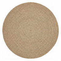 Oval Handwoven Jute Mat, Braided Jute Round Rug, Jute Floor Mat for Entryway, Bohemian Decor Enthusiast Round Rug, Breathable