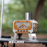 WELLHIKE户外麋鹿复古香薰炉氛围照明观火烧水mini柴火炉家居摆件