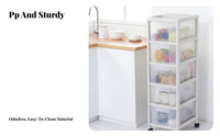 Multi-Tier Wheeled Storage Wheeled Storage Organizer Sturdy Construction Rolling