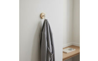 Walnut Garment Hanger Simple Installation Walnut Wood Hook Waterproof Heavy Duty Wall Peg for Renters, Bedroom