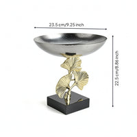 Fruit Bowl Stand Textured Tabletop Centerpiece Gold-Colored for Dining Table