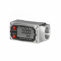 Turbines Flow Meter with Digital Display Display Aluminum Digital Impeller Meter  Accurate for Liquid Measurement
