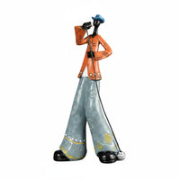 Retro Design Music Band Figure Artistic Design Jazz Band Performer Statue Handcrafted Look Musician Figurine for Office, Entryway
