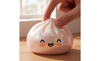 Stress-Relief Steamed Bun Compress Toy Cute Bun Compress Toy Soft Pearly for Children, Adults, Office, Desk