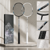 Tengwang Pavilion Badminton Racket Set, Full Carbon Fiber, High-Value Design for Men, Women, Teens, Kids, Beginners