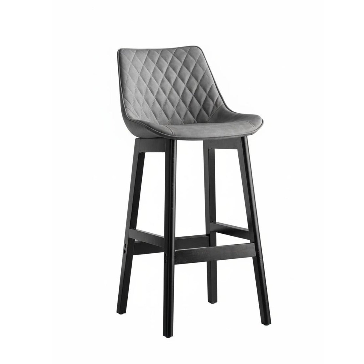 Wooden Frame Bar Stool with rearrest Counter Chair Curved rear Support