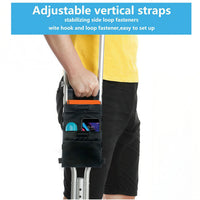 Crutch Storage Bag, Portable Black Oxford Cloth, Handbag Style