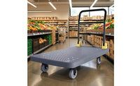 Perforated Platform Trolley Heavy-Duty Foldable Flatbed Trolley Swivel Wheel Cart High Capacity Material Handling Reinforced