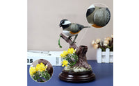 Exquisite Animated Bird Ornament Interactive Bird Statue with Base Motion-Activated Animal Statue Tabletop for Collectors, Desk, Shelf