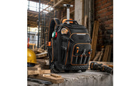 Rolling Tool Backpack Padded Back Panel Wheeled Tool Backpack Reinforced Edges